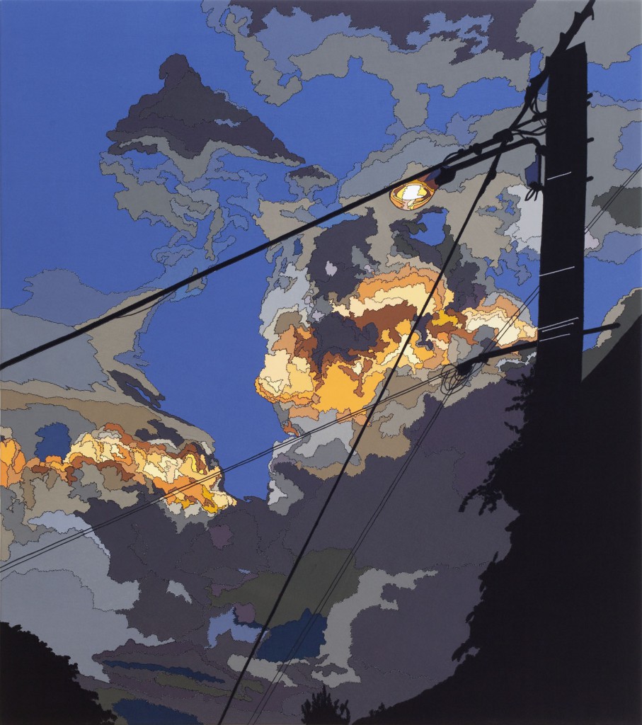Rowena Dring, Grid Painting, 2015, vernähte Baumwolle auf Leinwand, 168 x 150 cm