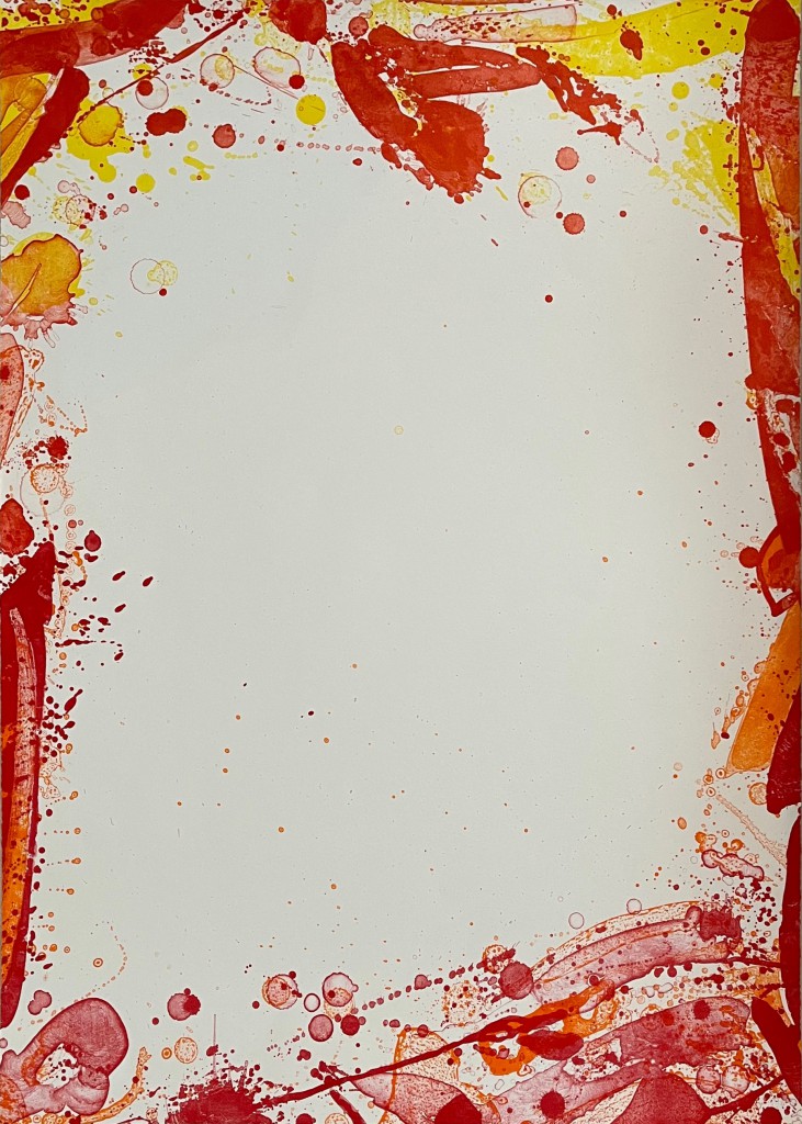 Sam Francis, Veiled Sail, 1969, lithograph, color trial VI, 88,9x63,5 cm, signed and designated on the back